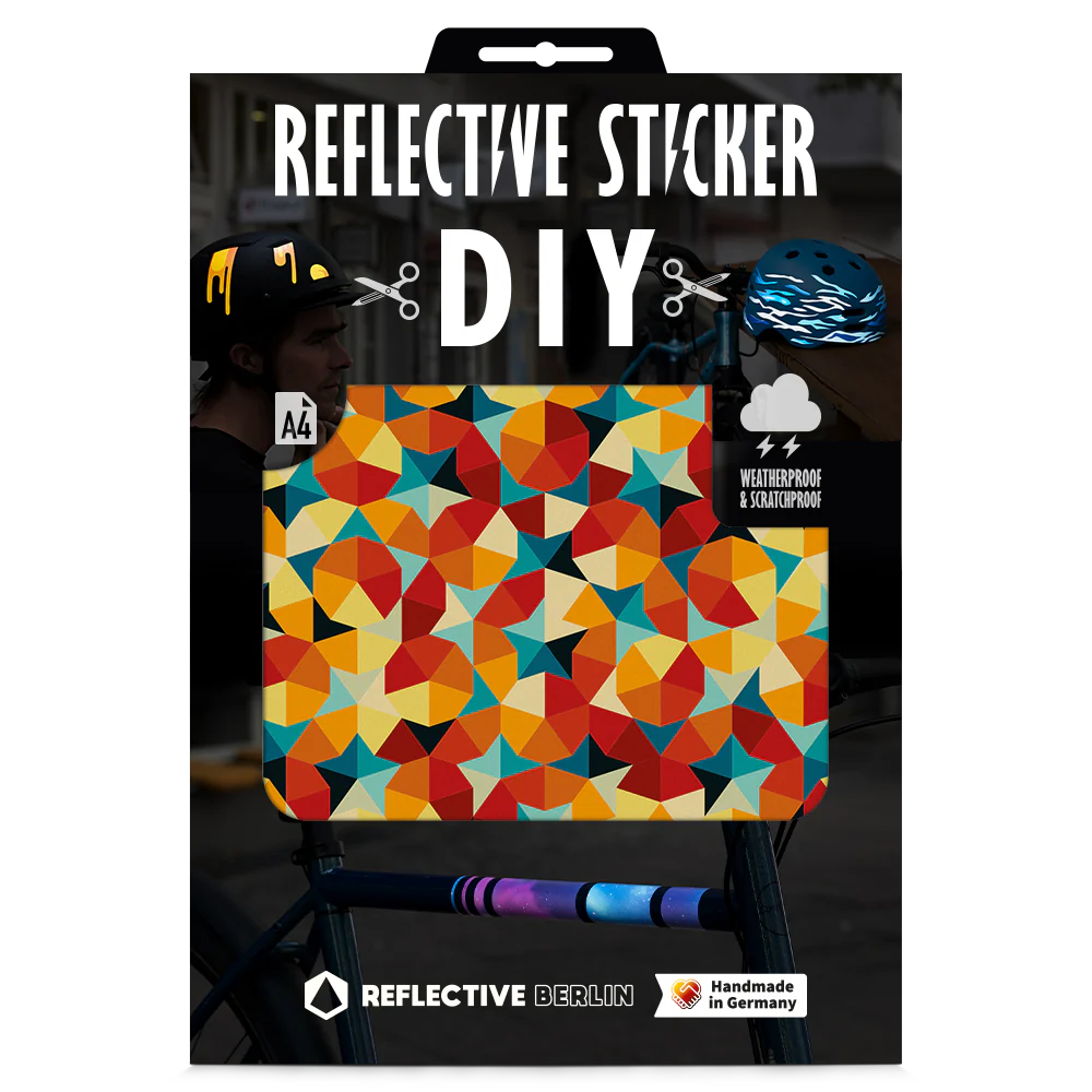REFLECTIVE BERLIN stickers large A4 - diy fietsstickers