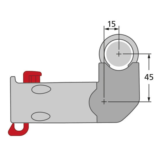 KLICKfix Afstandsset E 90° - afmetingen