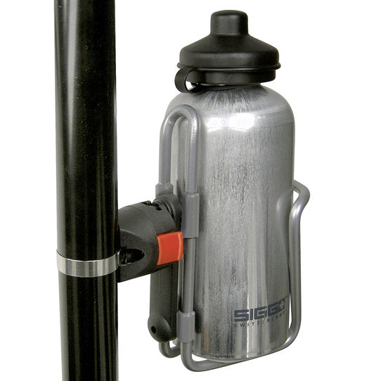 KLICKfix Mini Adapter Bottle Klick - gemonteerd op een buis