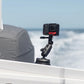 Quad Lock 360 Suction Base - op een boot geplakt met een dash cam