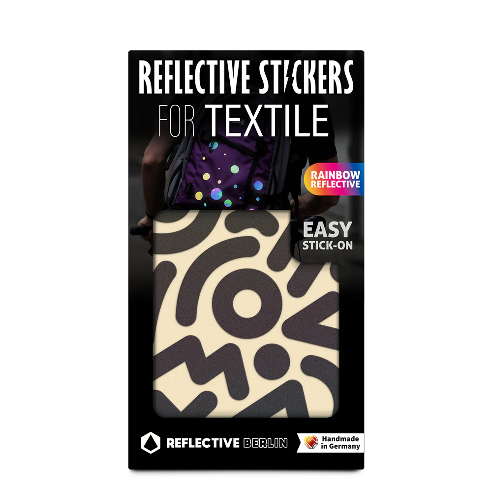  REFLECTIVE BERLIN textielstickers - doodle rainbow