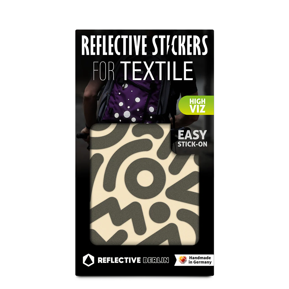  REFLECTIVE BERLIN textielstickers - doodle grijs