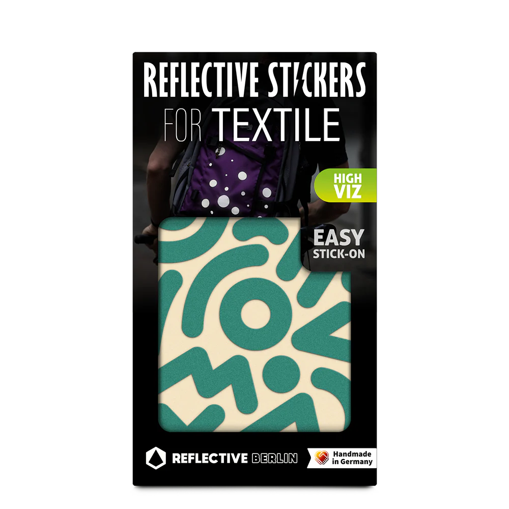  REFLECTIVE BERLIN textielstickers - doodle groen