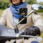 QUAD LOCK scooter/motorcycle mirror mount- op een scooter spiegel links