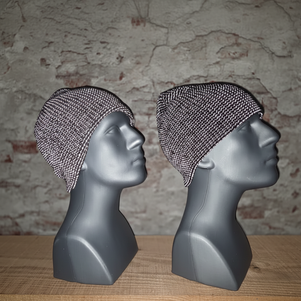 VALKENTAL REFLECTERENDE BEANIE close-up - ultralicht 49 gram acryl beanie