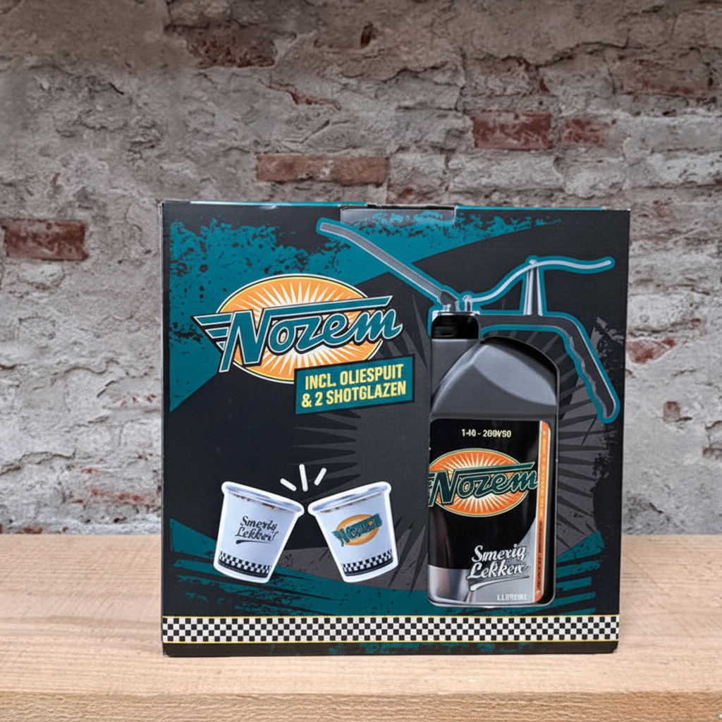 Nozem Oil geschenkpakket deluxe verpakking - complete party shot cadeauset