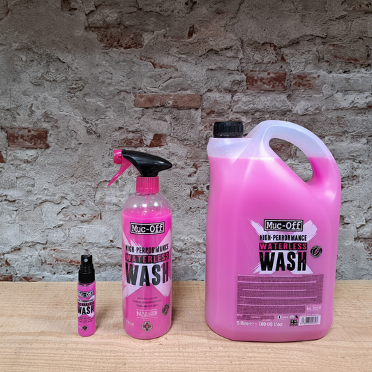 Muc-Off Waterless Wash alle formaten 32ml 750ml 5 liter motor fiets schoonmaakmiddel zonder water