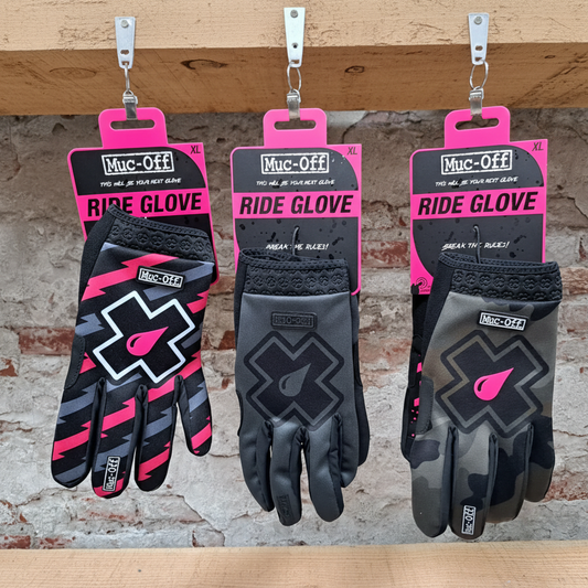 MUC-OFF Rider Gloves  - Premium MTB handschoenen met Clarino palm in verschillende designs, professionele mountainbike handschoenen