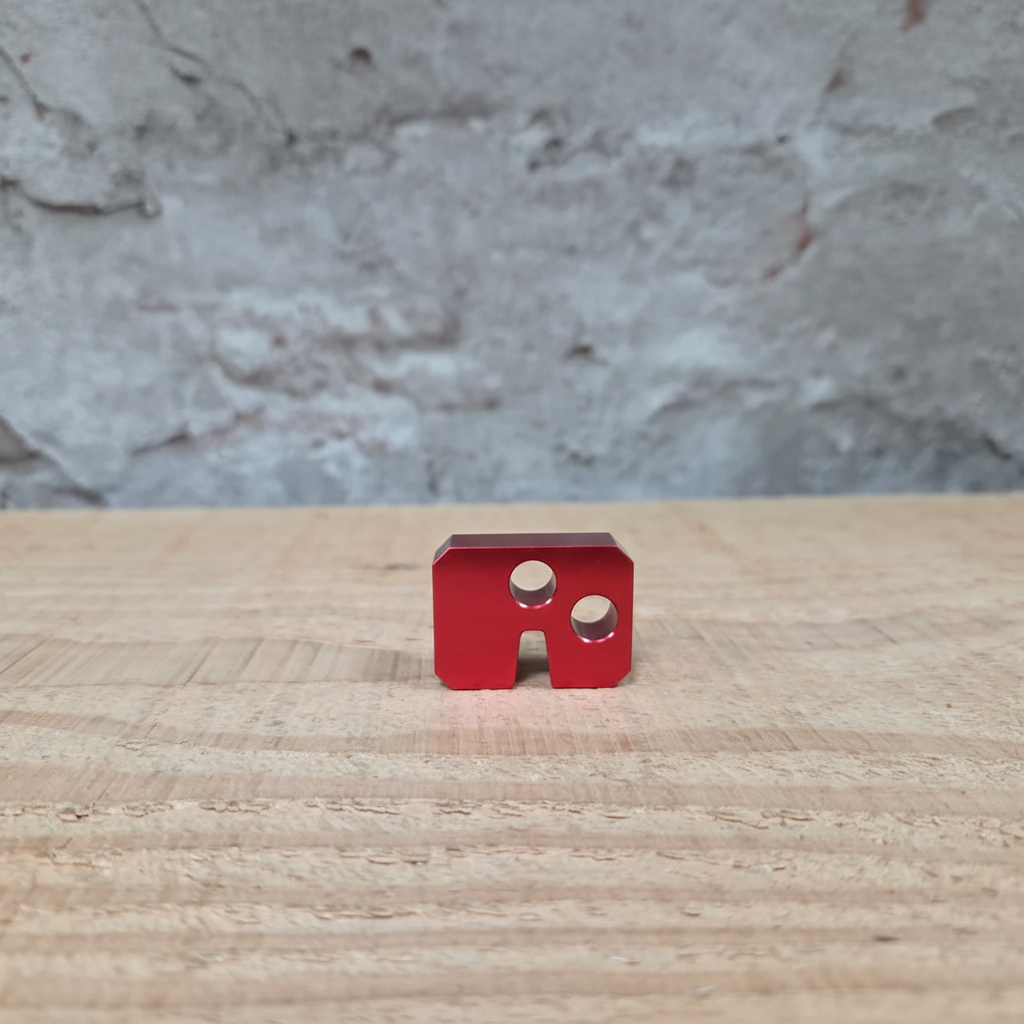 SUPERSONIC PARTS ontluchtingsblok rood geanodiseerd aluminium AL6061T6 voor hydraulische remmen 2 en 4 zuiger UIT DE VERPAKKING