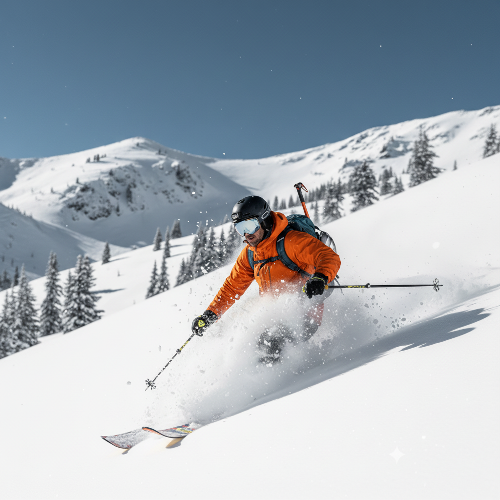 SERYT Flow Elbow - hier een wintersporter met bescherming