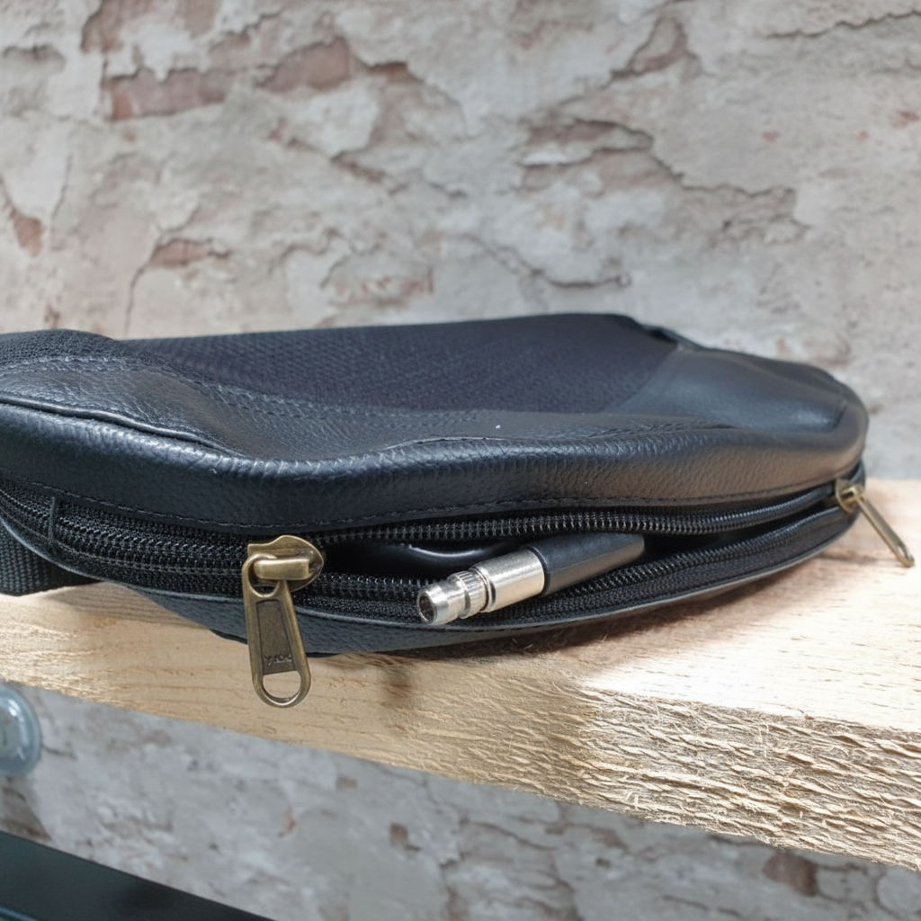 GRANDPITSTOP Air Comfy Seat Basic Cruiser – zijaanzicht met dubbele rits en luchtventiel