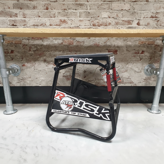 Risk Racing ATS verstelbare magnetische motorstandaard met CNC-aluminium spanschroeven en antislip rubber voor crossmotoren
