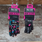 MUC-OFF Youth Ride Gloves - Junior MTB handschoenen in zwart en gekleurd patroon design, professionele mountainbike handschoenen voor kinderen