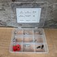 Supersonic Parts connector case geopend met overzicht van M4 M5 M6 adapters trechteradapter ontluchtingsblok en Luerlock adapters voor rem ontluchting