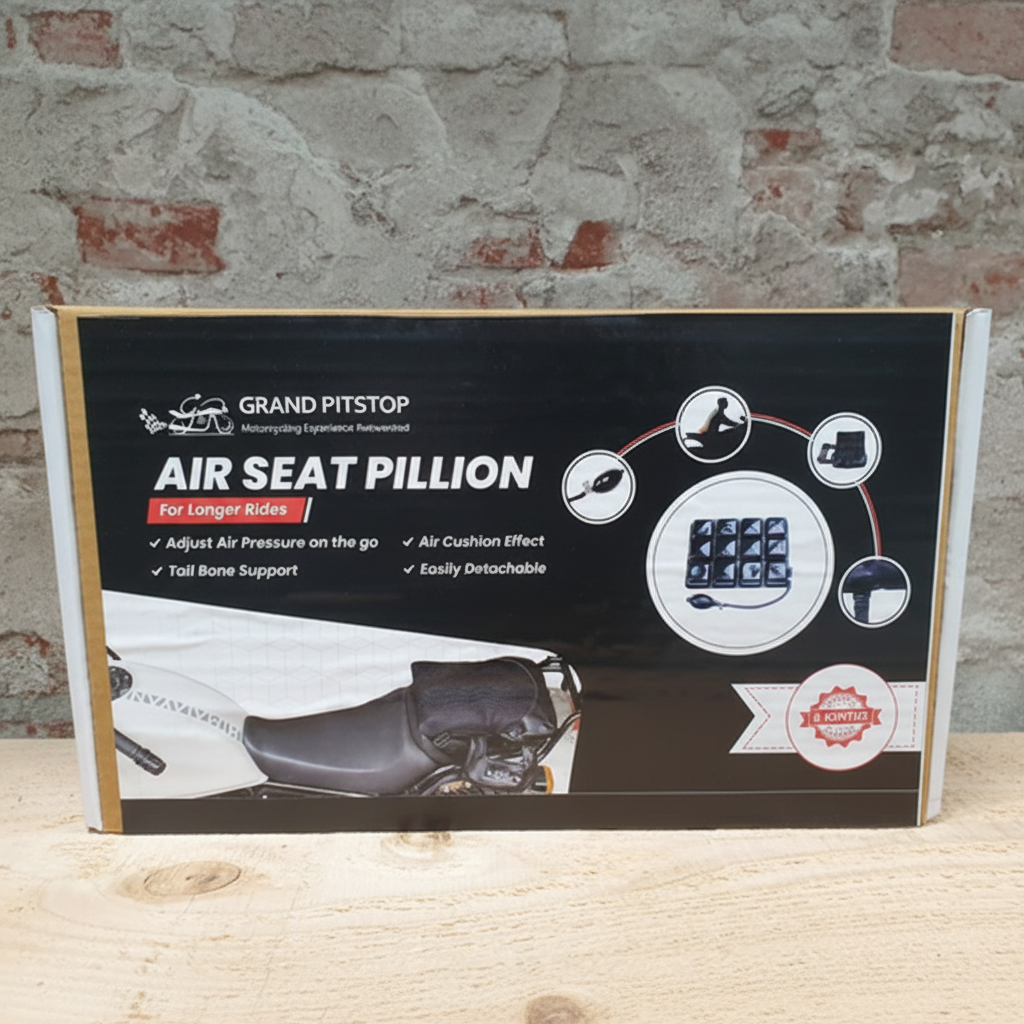 GRANDPITSTOP Air Seat Pillion – originele verpakking met kenmerken en 