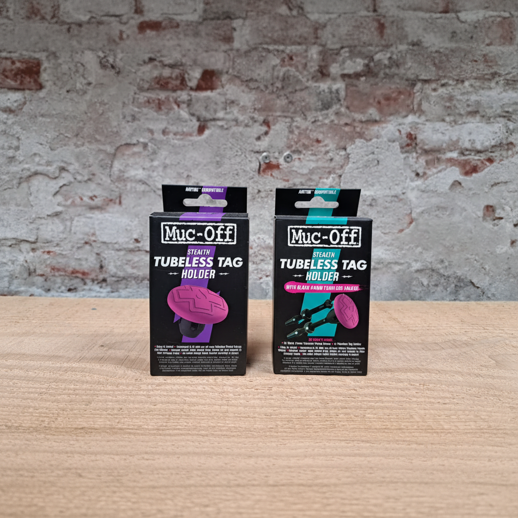 Muc-Off Stealth Tubeless Tag Holder - beide varianten, met en zonder 44mm ventiel IN DE WINKEL