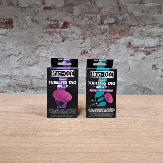 Muc-Off Stealth Tubeless Tag Holder - beide varianten, met en zonder 44mm ventiel IN DE WINKEL