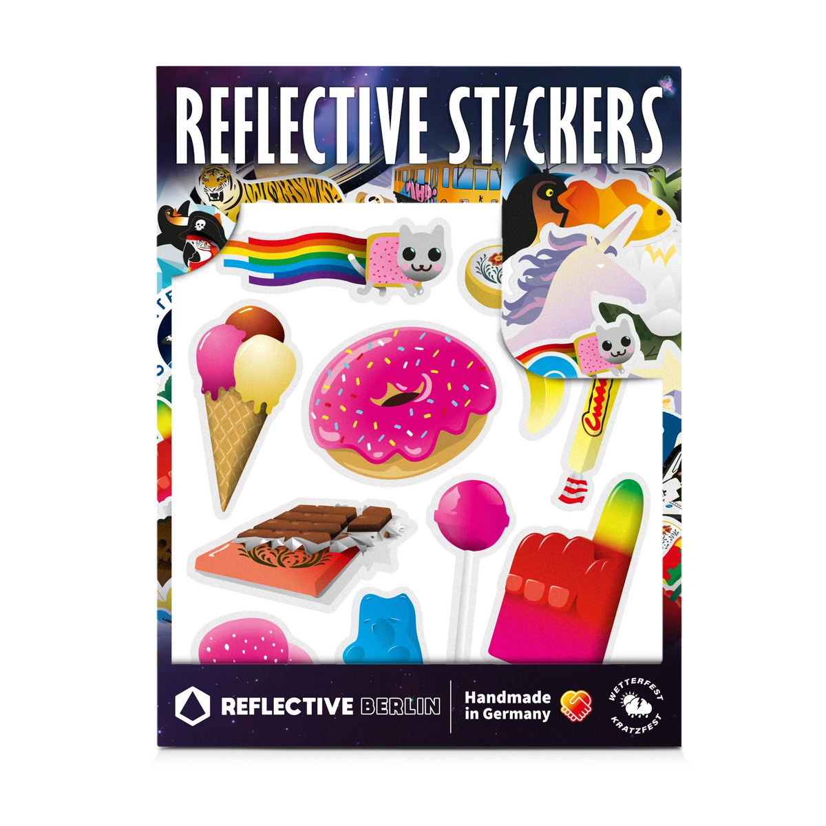 REFLECTIVE BERLIN kinderstickers medium - reflecterende fietsstickers