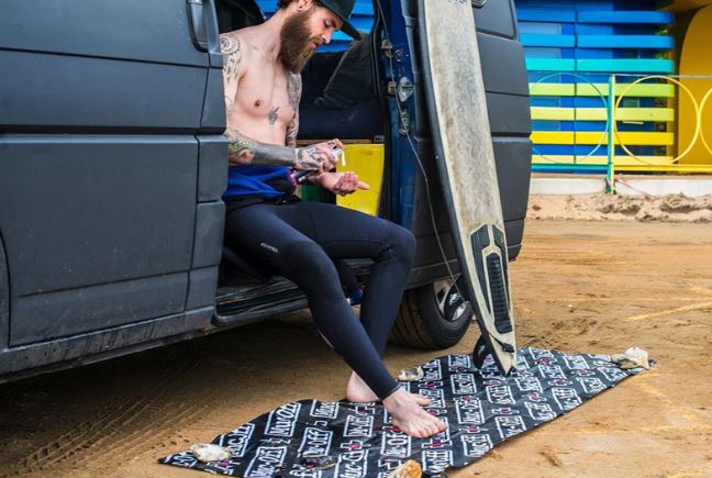 BIKE MAT VOOR OP HET STRAND