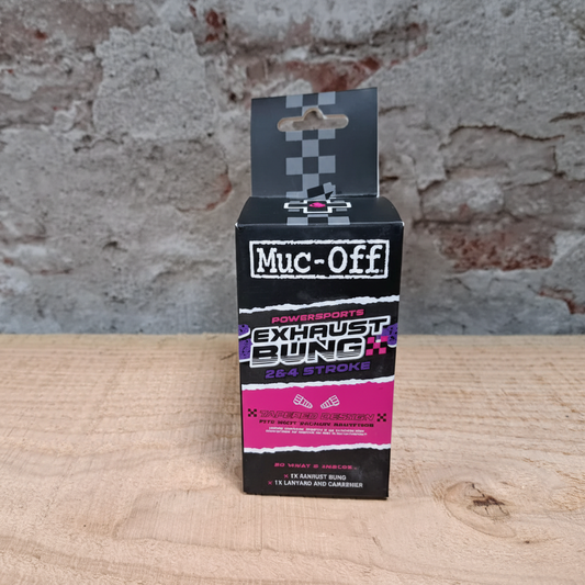 MUC-OFF EXHAUST BUNG in de showroom
