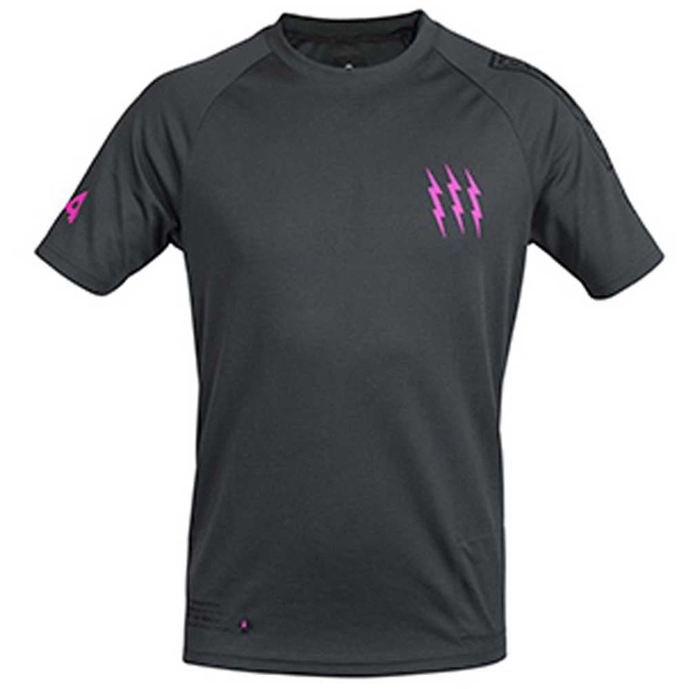Muc-Off Riders Short Sleeve T-Shirt grijs – ademend MTB fietsshirt van mesh polyester voorzijde