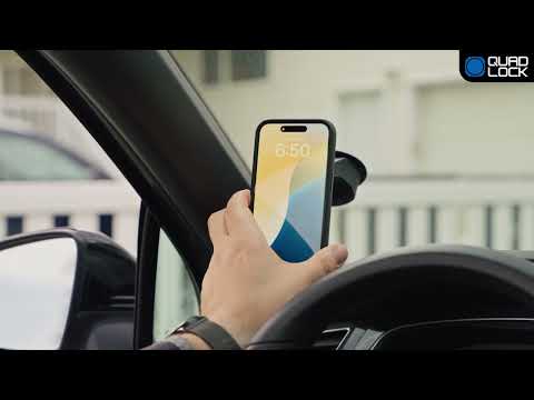 Quad Lock Windscreen Dash Suction Mount V6 - demo video
