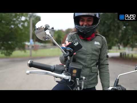 QUAD LOCK scooter/motorcycle mirror mount demo video
