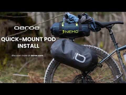 AEROE Quick Mount Pod 11L zwarte hard-shell bikepacking pod - demo video
