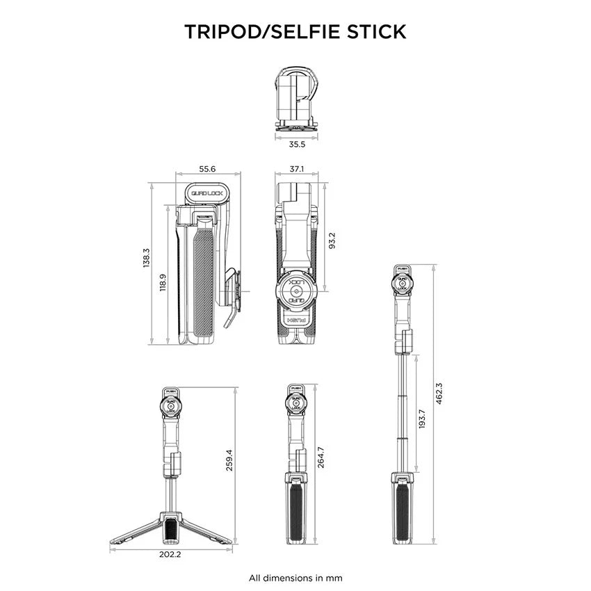 QUAD LOCK Stativ/Selfie-Stick – Stativ & Stick