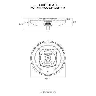 Quad Lock MAG Wireless Charging Head - afmetingen