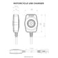 Quad Lock Motorcycle USB Charger - afmetingen