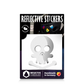 Reflective Berlin reflecterende stickers small voor kinderen skull  wit