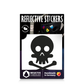 Reflective Berlin reflecterende stickers small voor kinderen skull zwart