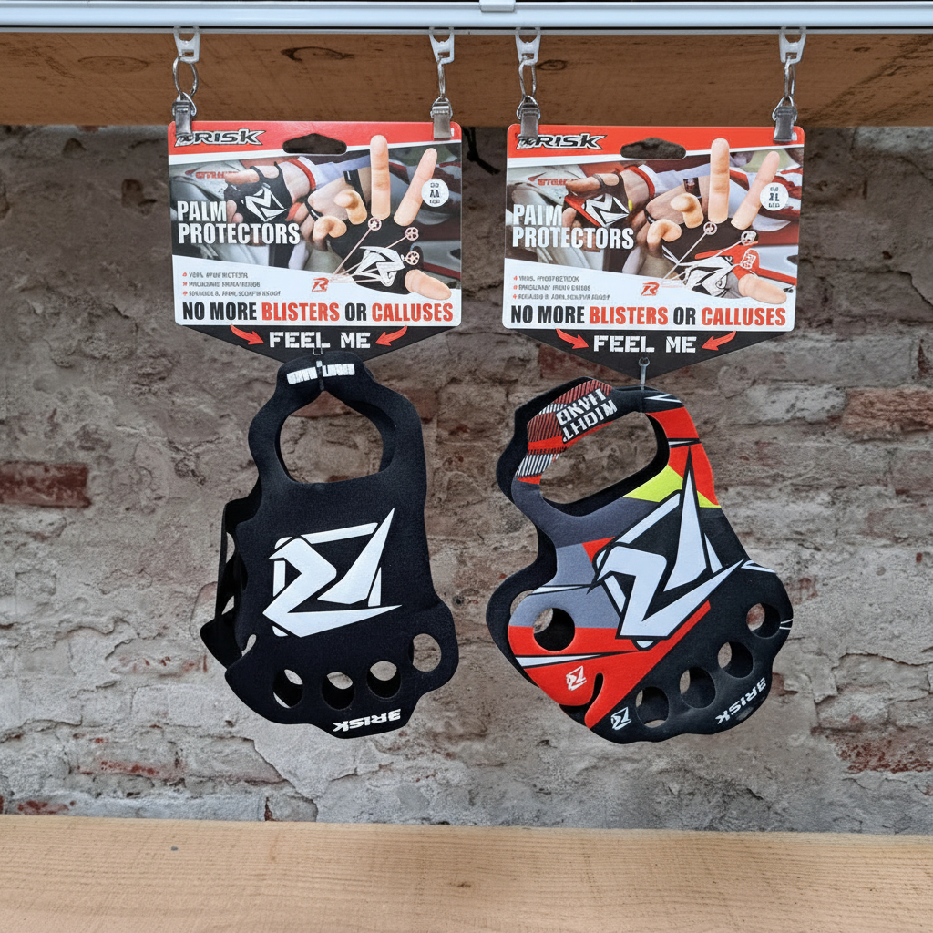 RISK RACING PALM PROTECTORS ZWART EN GEKLEURD