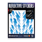 Reflective Berlin reflecterende stickers medium - lightning blauw