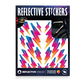 Reflective Berlin reflecterende stickers medium - lightning rainbow