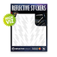 Reflective Berlin reflecterende stickers medium - lightning wit