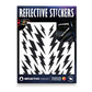 Reflective Berlin reflecterende stickers medium - lightning zwart