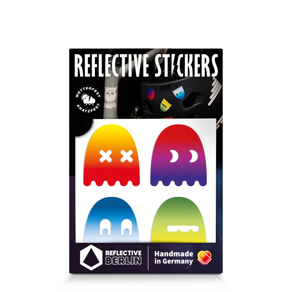Reflective Berlin reflecterende stickers small voor kinderen ghost rainbow