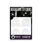Reflective Berlin reflecterende stickers small voor kinderen ghost wit