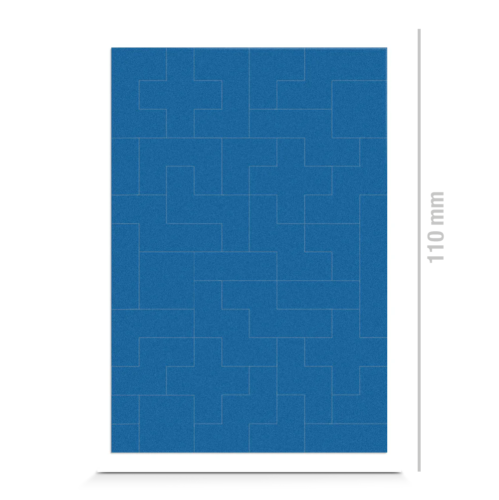  REFLECTIVE BERLIN textielstickers - bricks blauw
