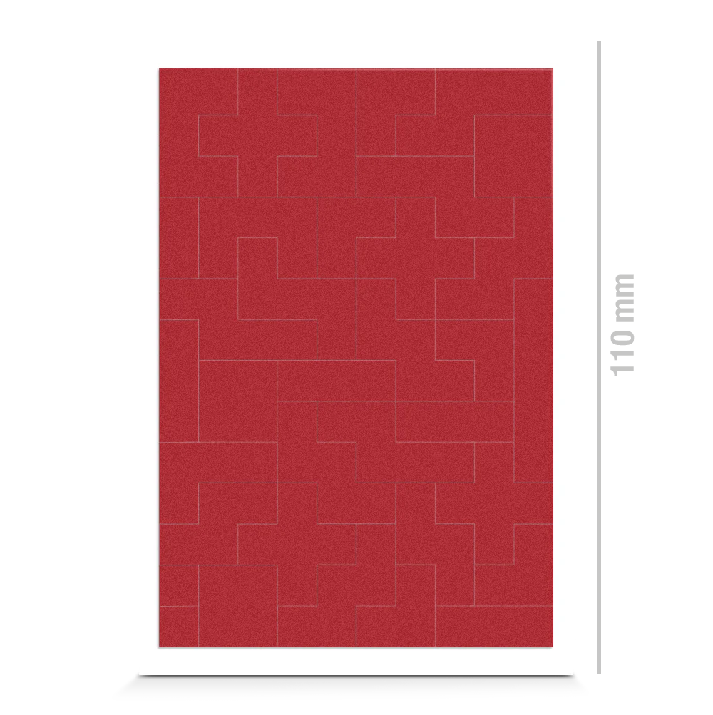  REFLECTIVE BERLIN textielstickers - bricks rood