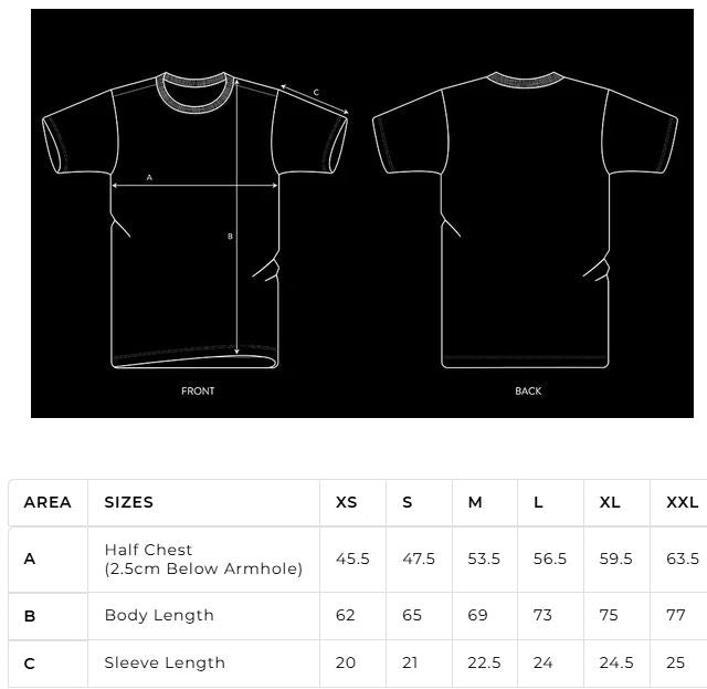 Muc-Off Surf T-Shirt – maat tabel
