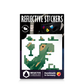Reflective Berlin reflecterende stickers small voor kinderen t-rex camouflage
