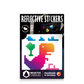 Reflective Berlin reflecterende stickers small voor kinderen t-rex rainbow