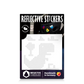 Reflective Berlin reflecterende stickers small voor kinderen t-rex wit