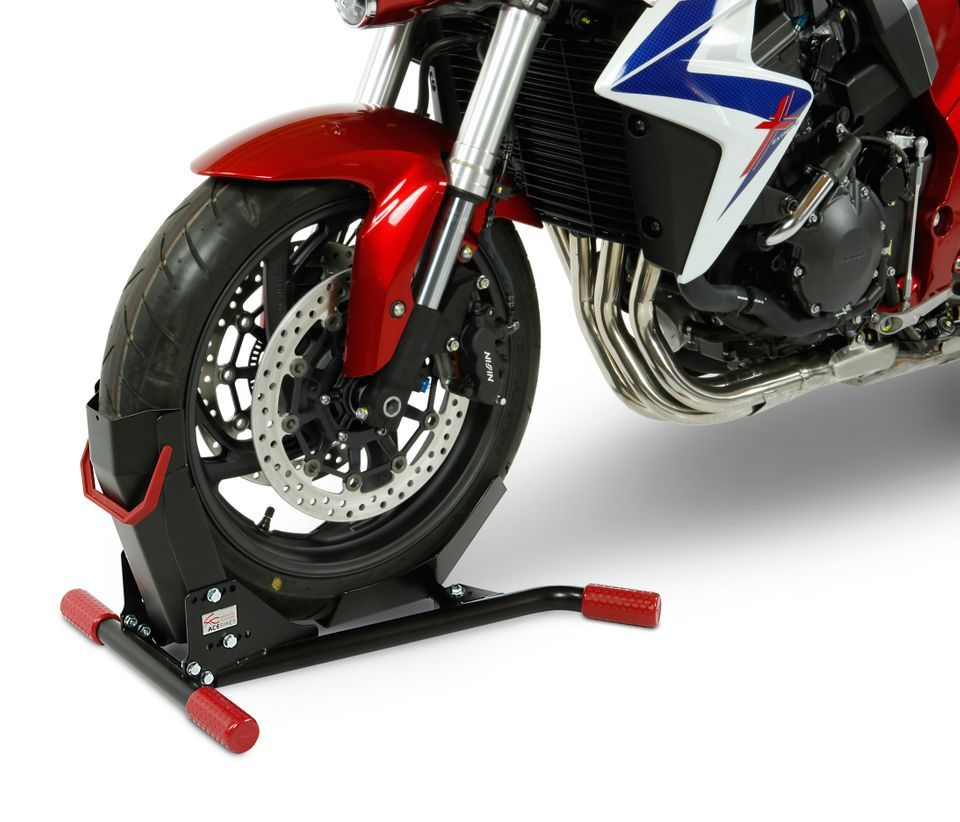ACEBIKES SteadyStand - in de garage met een motor in de klem