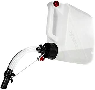 RISK RACING EZ3 jerrycan 11,4 liter wit met hose bender spout en floor mount voor motorcross en motor close up