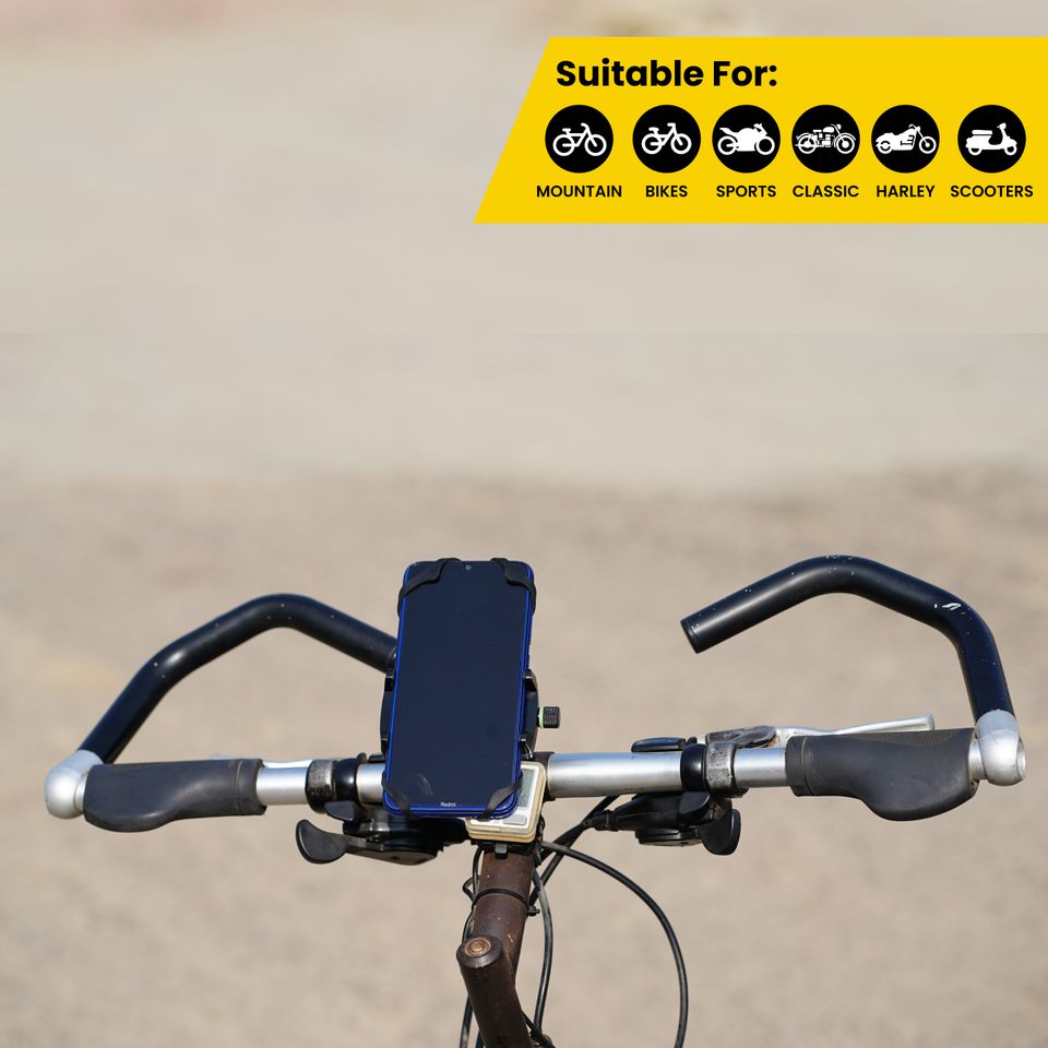 GRANDPITSTOP telefoonhouder claw gemonteerd op fietsstuur