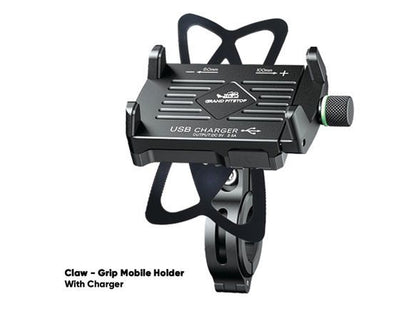 GRANDPITSTOP claw - universele telefoonhouder met usb